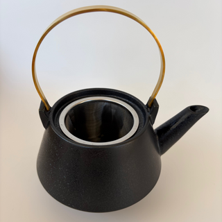 Modern Black Japanese Porcelain Teapot - Frustrum