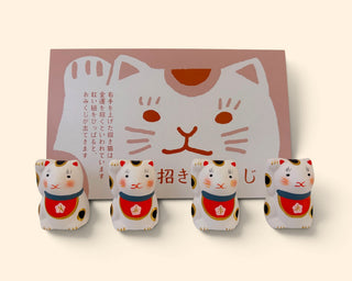 Cat Maneki-Neko Omikuji Fortune Figure — Nakagawa Masashichi (中川政七商店)
