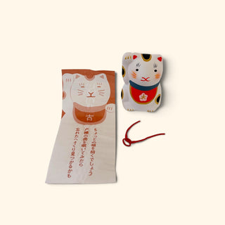 Cat Maneki-Neko Omikuji Fortune Figure — Nakagawa Masashichi (中川政七商店)