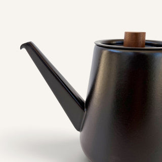Black Mist Enamelled Steel Drip Kettle - Kaico