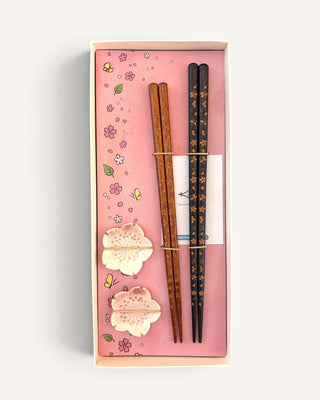 Sakura Pair Chopsticks & Chopsticks Rest Gift Box – Matsukan